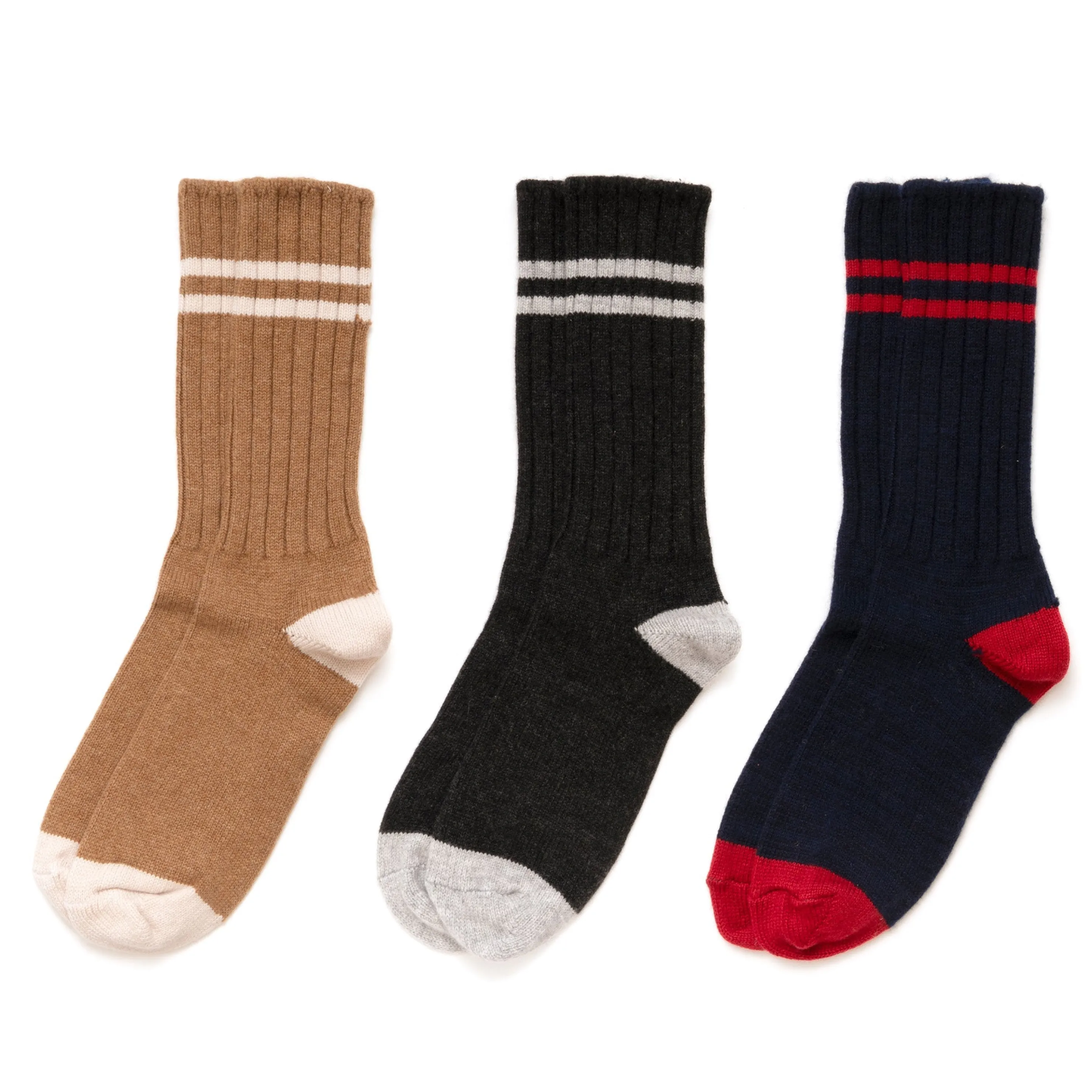 Outlet American Trench Cashmere Double Stripe Socks Men Accessories