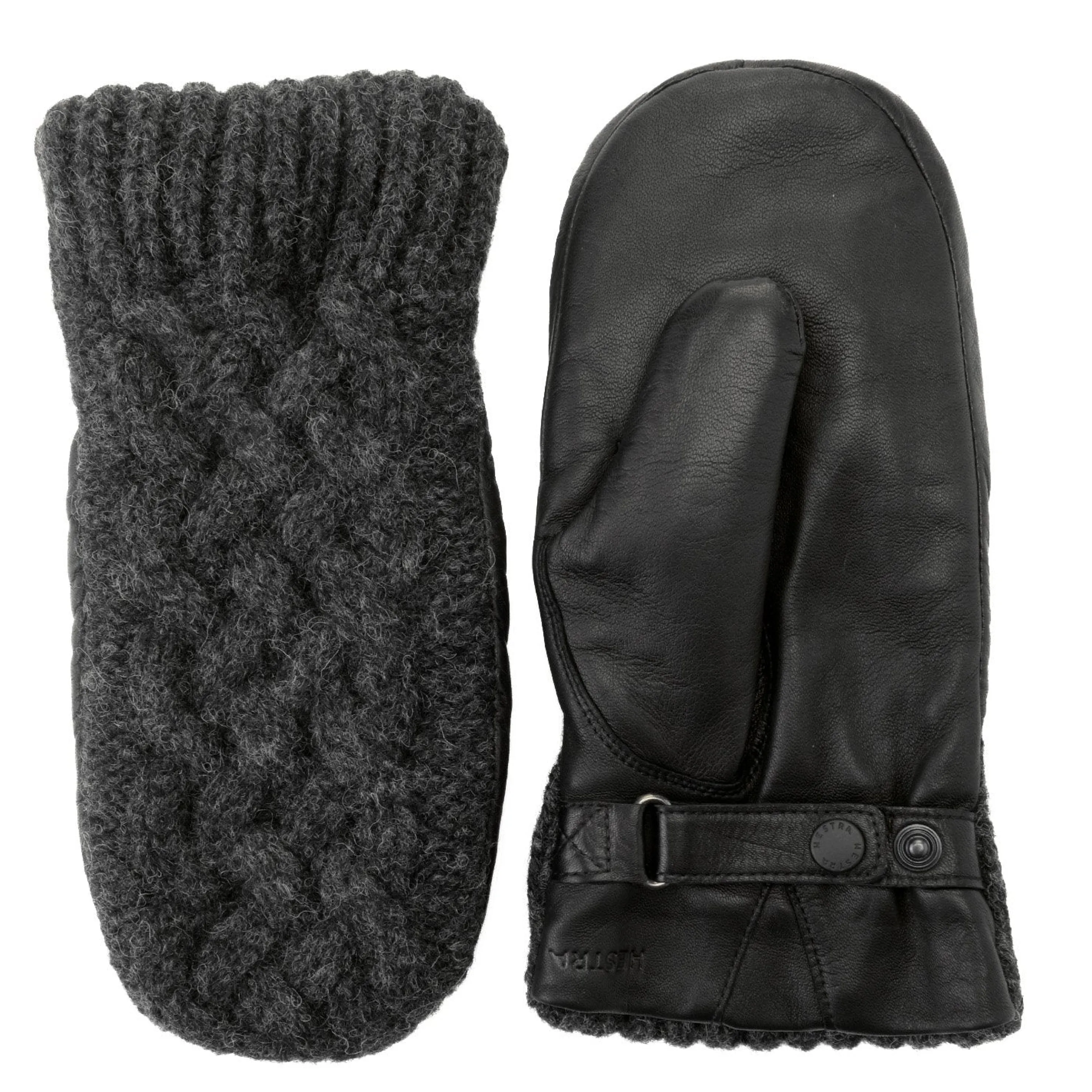 Online Hestra Ragnhild Cable Knit Leather Mitten Men Outerwear