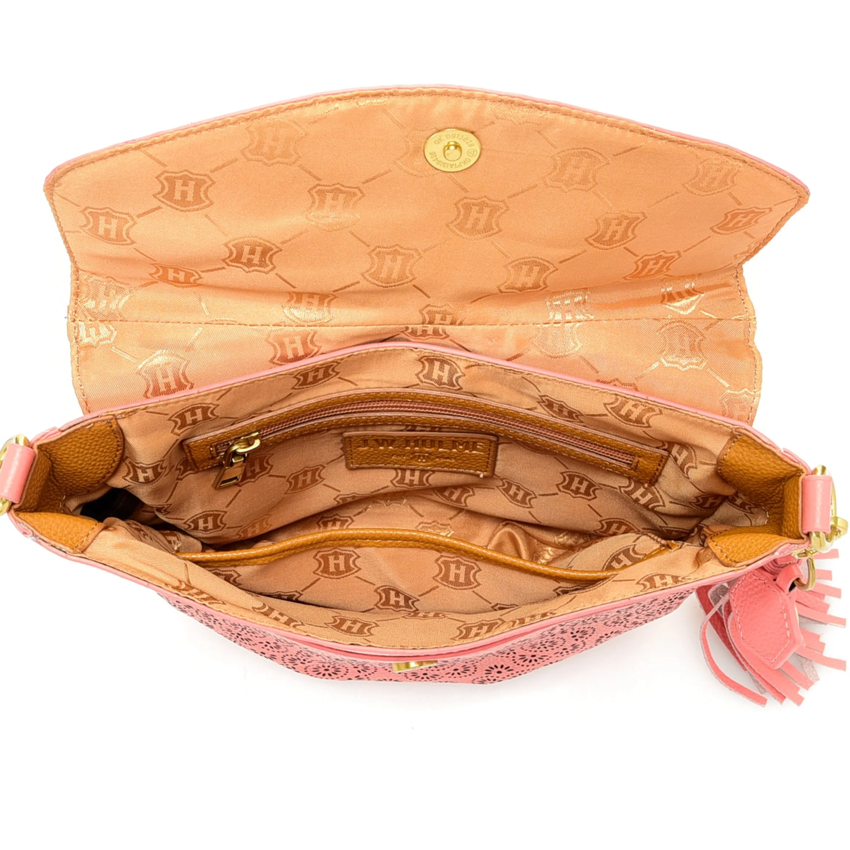 Discount Leah Perforated Leather Crossbody Crossbody