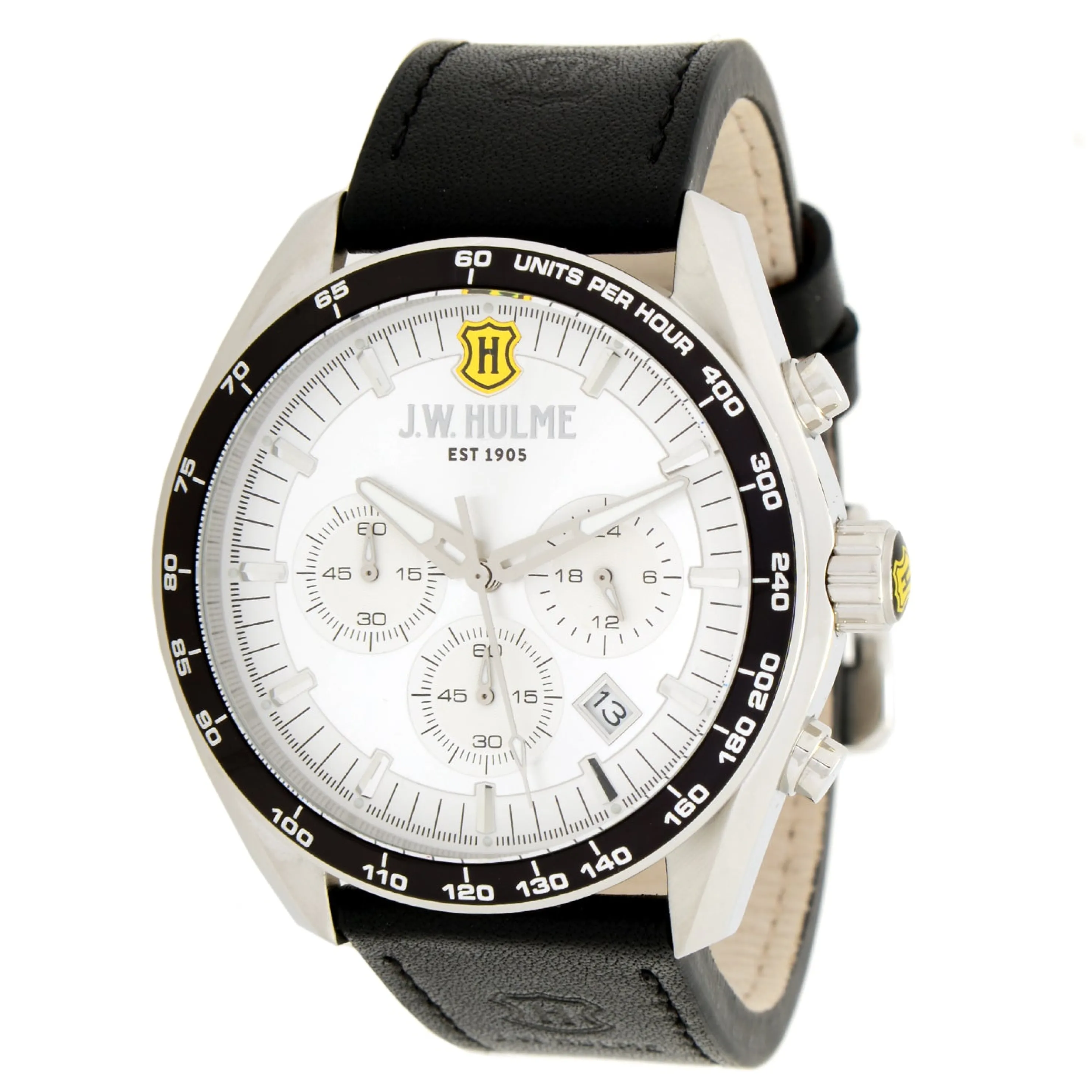 Sale 44Mm Quartz Chronograph Leather Strap Watch Men's Watches