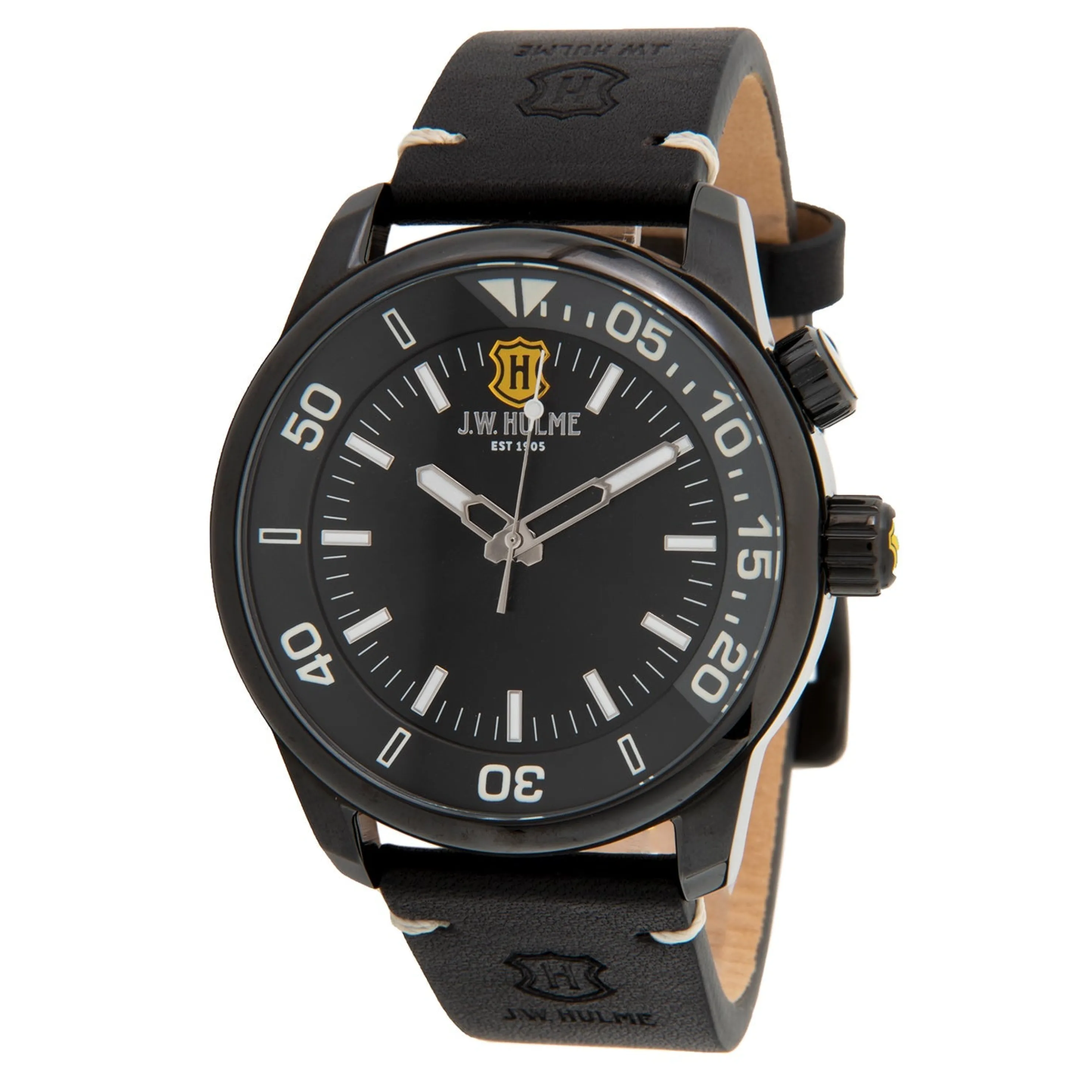 Outlet 43Mm Quartz Sunray Dial Leather Strap Watch Men's Watches